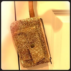 Crewcuts girls gold sparkle wristlet